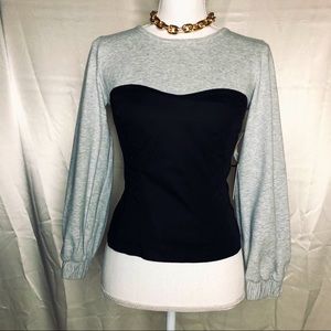 Corset sweatshirt blouse.